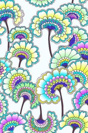 梦幻花卉印花华亿平台图片