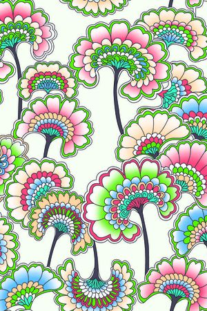 梦幻花卉印花华亿平台图片