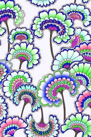 梦幻花卉印花华亿平台图片