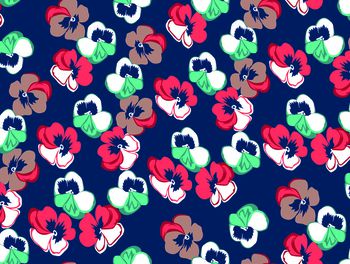 613771-三色大花 宝蓝