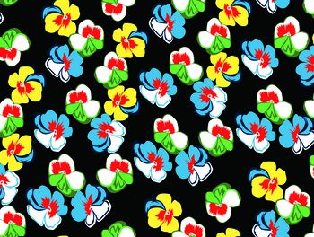 613773-三色大花 黑色