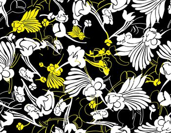 613826-黑底黄花