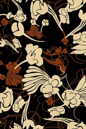 简单花卉印花华亿平台图片