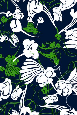 简单花卉印花华亿平台图片