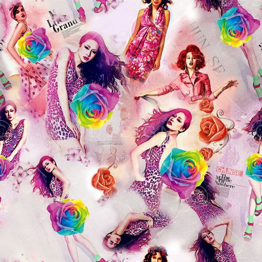 人物印花华亿平台图片