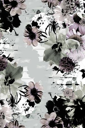 水彩花卉印花华亿平台图片