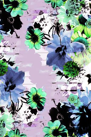 水彩花卉印花华亿平台图片