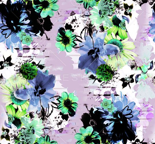 水彩花卉印花华亿平台图片