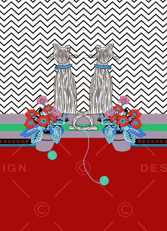 波浪条纹印花华亿平台图片