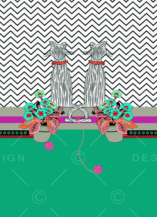 波浪条纹印花华亿平台图片