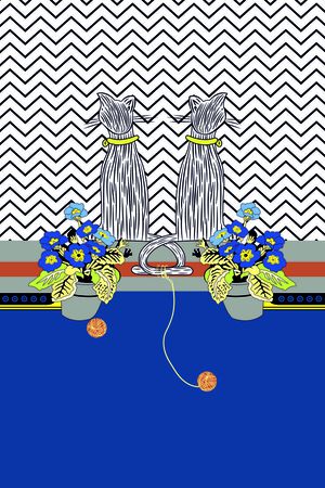 波浪条纹印花华亿平台图片