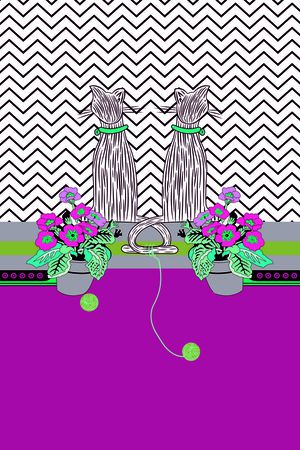 波浪条纹印花华亿平台图片