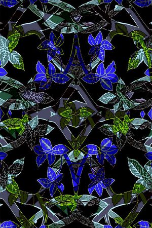 枫叶迎花葵印花华亿平台图片