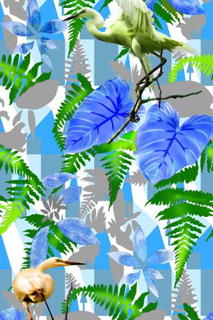 仙鹤印花华亿平台图片