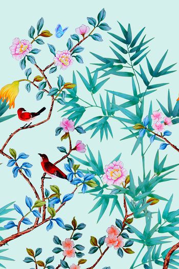 614091-古风工笔画花鸟竹子1