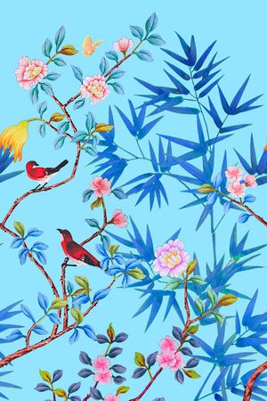 牡丹印花华亿平台图片