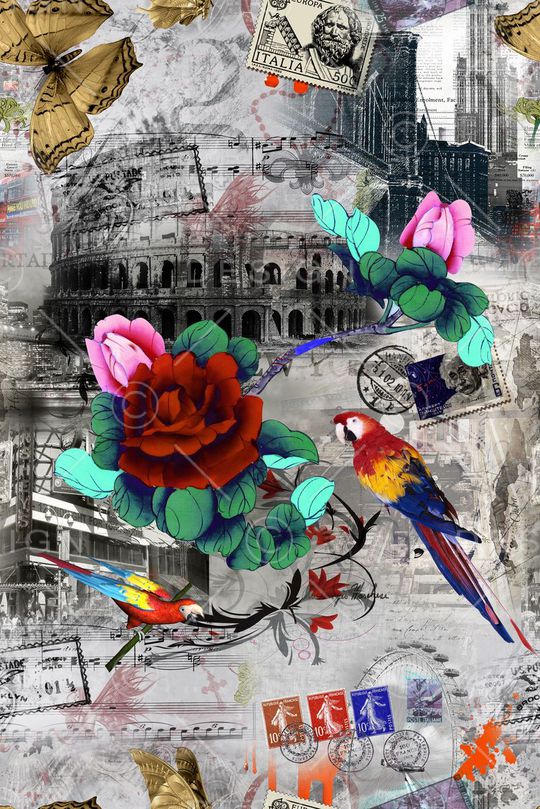 欧式印花华亿平台图片