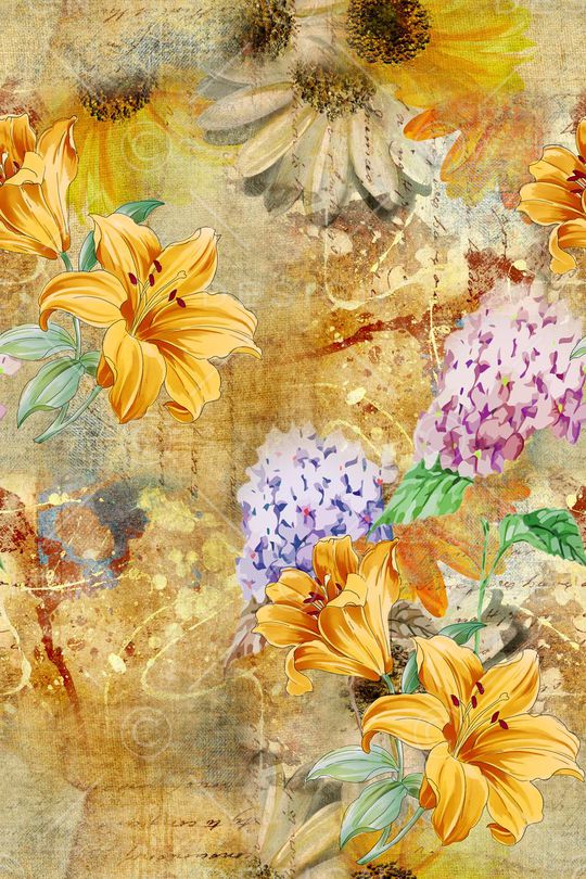 花卉印花华亿平台图片