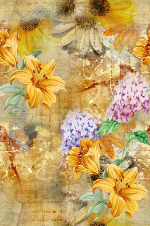 花卉印花华亿平台图片