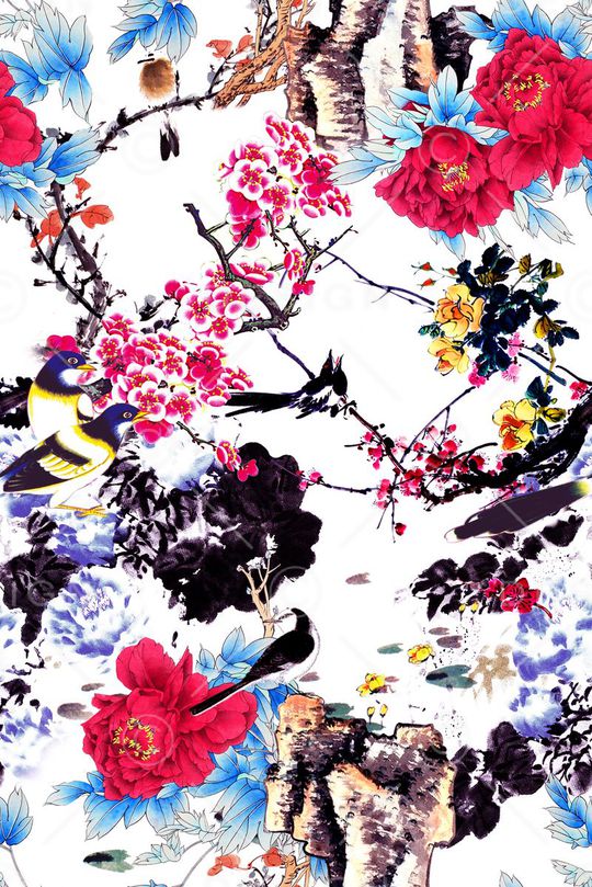 中国风印花华亿平台图片