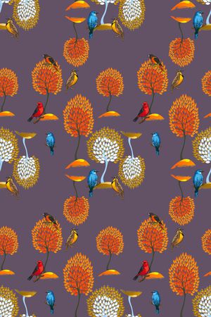 鸟儿印花华亿平台图片