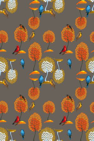 鸟儿印花华亿平台图片