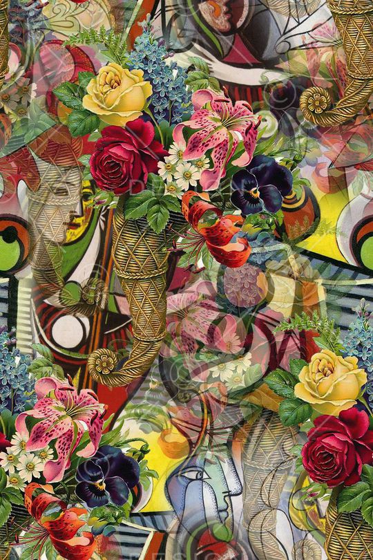 花卉印花华亿平台图片