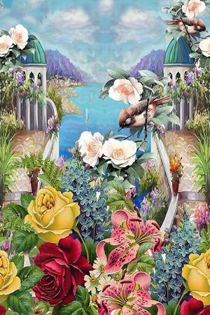 花鸟印花华亿平台图片