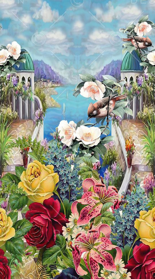 花鸟印花华亿平台图片