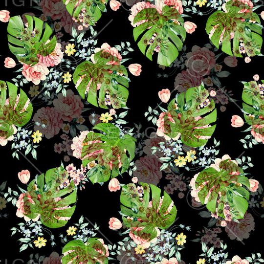 棕榈叶印花华亿平台图片