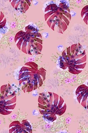 棕榈叶印花华亿平台图片