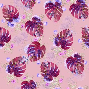 614214-芭蕉叶花卉豆粉