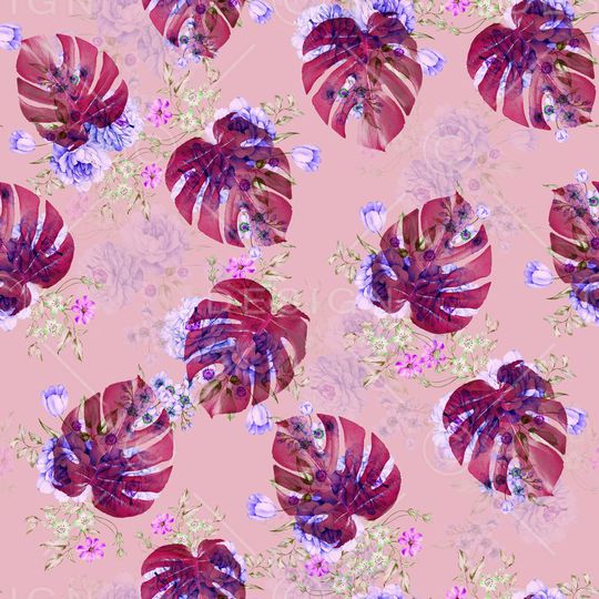 棕榈叶印花华亿平台图片