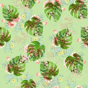 614215-芭蕉叶花卉绿