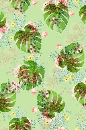 棕榈叶印花华亿平台图片