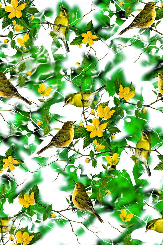 抽象几何清爽梦幻艺术平底立体手绘满版最新高清数码蕾丝民族中国风绣花珠宝肌理时尚潮

流大牌复古欧美风水彩花鸟印花华亿平台图片