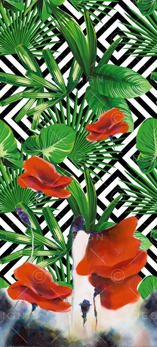 花卉印花华亿平台图片