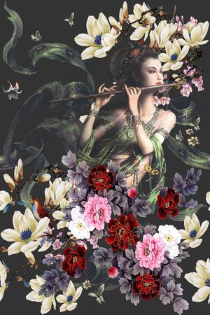 复古印花华亿平台图片