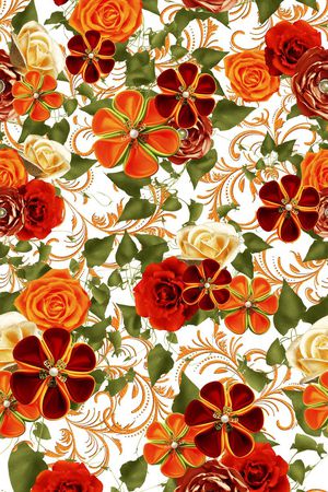 牡丹印花华亿平台图片