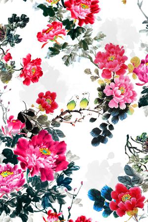 中国风印花华亿平台图片