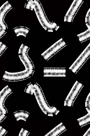 大牌男装抽象金属印花印花华亿平台图片