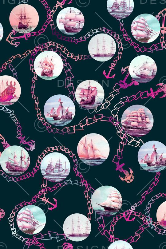 航海风格印花华亿平台图片