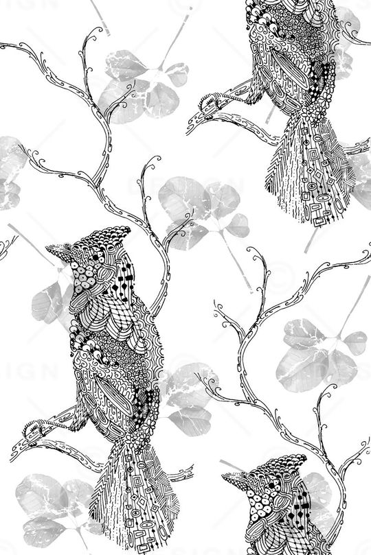 抽象几何清爽梦幻艺术平底立体手绘满版最新高清数码蕾丝民族中国风绣花珠宝肌理时尚潮

流大牌复古欧美风猫头鹰印花华亿平台图片