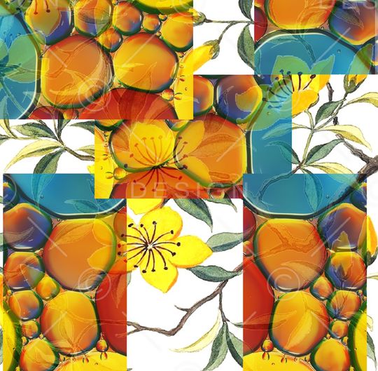 水仙花印花华亿平台图片