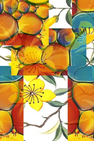 水仙花印花华亿平台图片