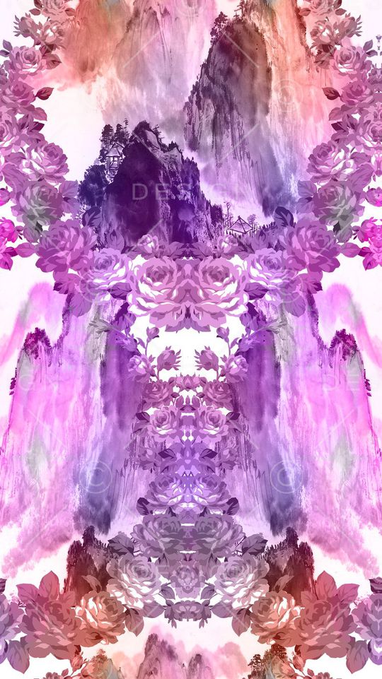 花卉印花华亿平台图片