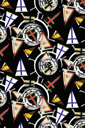 三角形印花华亿平台图片