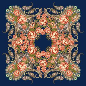 俄罗斯风格丝巾印花华亿平台图片