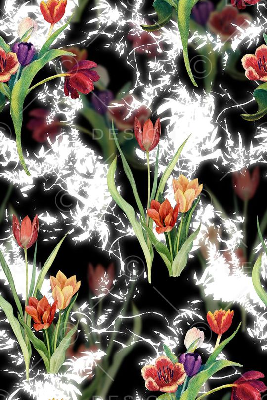 时尚女装裙子花卉印花印花华亿平台图片