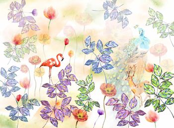 手绘清新印花华亿平台图片